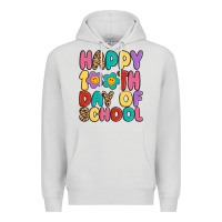 Dove Grey happy 100 th day of school Premium Hoodie - MaliasSmallBusiness