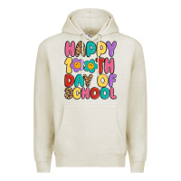 Oatmeal Heather happy 100 th day of school Premium Hoodie - MaliasSmallBusiness
