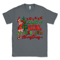 Charcoal Heather Just A Girl Who Loves Christmas Classic Tee - FaDigitalArtStudio