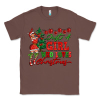 Chestnut Just A Girl Who Loves Christmas Classic Tee - FaDigitalArtStudio