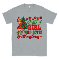 Heather Grey Just A Girl Who Loves Christmas Classic Tee - FaDigitalArtStudio