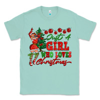 Seafoam Just A Girl Who Loves Christmas Classic Tee - FaDigitalArtStudio