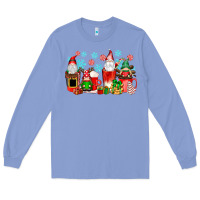 Colony Blue christmas gnomes coffee cups Long Sleeve Tee - texasbilliewilder