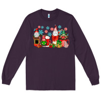 Plum christmas gnomes coffee cups Long Sleeve Tee - texasbilliewilder