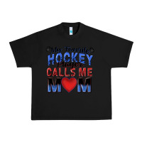 Black my favorite hockey player calls me mom Urban Heavy Tee - Zillion Design Studio