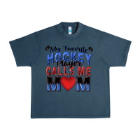Midnight Navy my favorite hockey player calls me mom Urban Heavy Tee - Zillion Design Studio