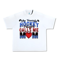 White my favorite hockey player calls me mom Urban Heavy Tee - Zillion Design Studio