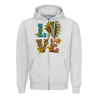 Dove Grey love indian headdress Zipper Hoodie - HRA Design Shop