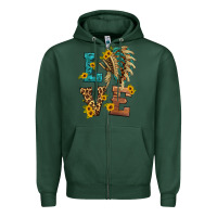 Sports Green love indian headdress Zipper Hoodie - HRA Design Shop