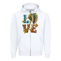 White love indian headdress Zipper Hoodie - HRA Design Shop