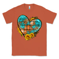 Copper fall pattern heart with sunflower Classic Tee - HRA Design Shop