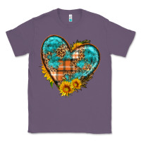 Lavender fall pattern heart with sunflower Classic Tee - HRA Design Shop