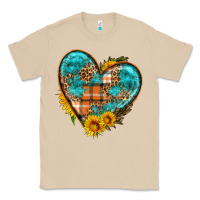 Mushroom fall pattern heart with sunflower Classic Tee - HRA Design Shop