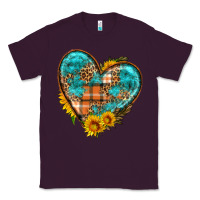 Plum fall pattern heart with sunflower Classic Tee - HRA Design Shop