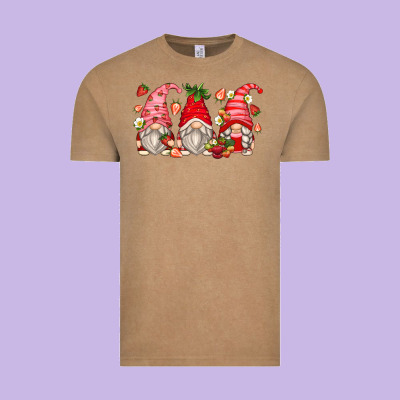Strawberry Gnomes Vintage Tee Designed By Zillion Design Studio