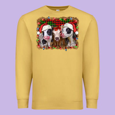 Christmas Heifers Premium Sweatshirt Designed By Jasminsmagicworld