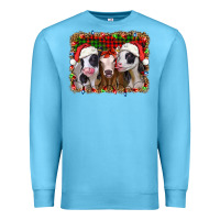 Ocean Blue christmas heifers Premium Sweatshirt - Jasminsmagicworld