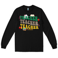 Black teacher teacher teacher Long Sleeve Tee - Zillion Design Studio