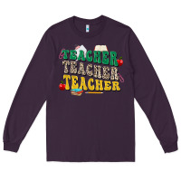 Plum teacher teacher teacher Long Sleeve Tee - Zillion Design Studio