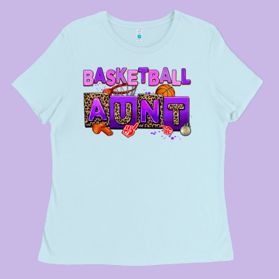 Basketball Aunt Ladies Tee Designed By Adodesignshop