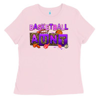 Bubblegum Pink basketball aunt Ladies Tee - AdoDesignShop