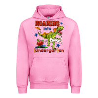 Fuchsia Pink roaring into kindergarten Urban Hoodie - BundleAndBundleShop