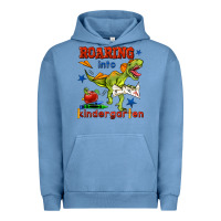 Pigment Pebble Blue roaring into kindergarten Urban Hoodie - BundleAndBundleShop