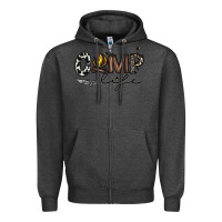 Charcoal Heather camp life Zipper Hoodie - CowhideDigitalArt