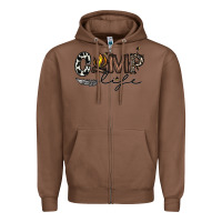 Chestnut camp life Zipper Hoodie - CowhideDigitalArt