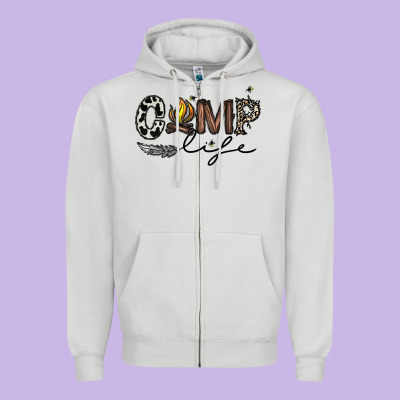 Camp Life Zipper Hoodie Designed By Cowhidedigitalart