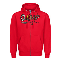 Red camp life Zipper Hoodie - CowhideDigitalArt