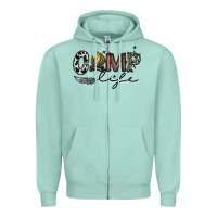 Seafoam camp life Zipper Hoodie - CowhideDigitalArt
