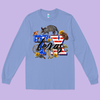 Texas Tx Long Sleeve Tee Designed By Zillion Design Studio