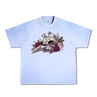 Grape Ice Boho floral raven skull Urban Heavy Tee - RanaPortraitStore