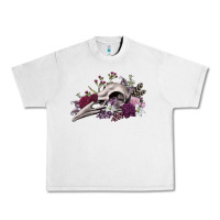 Lunar Rock Boho floral raven skull Urban Heavy Tee - RanaPortraitStore