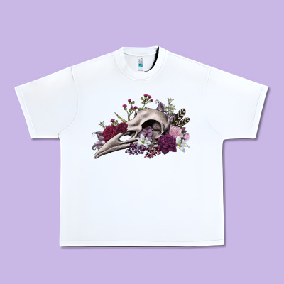 Urban Heavy Tee Boho floral raven skull