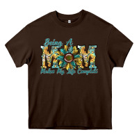 Chocolate Brown being a mom makes my life complete Heavy Core Tee - SublimationCraftShop