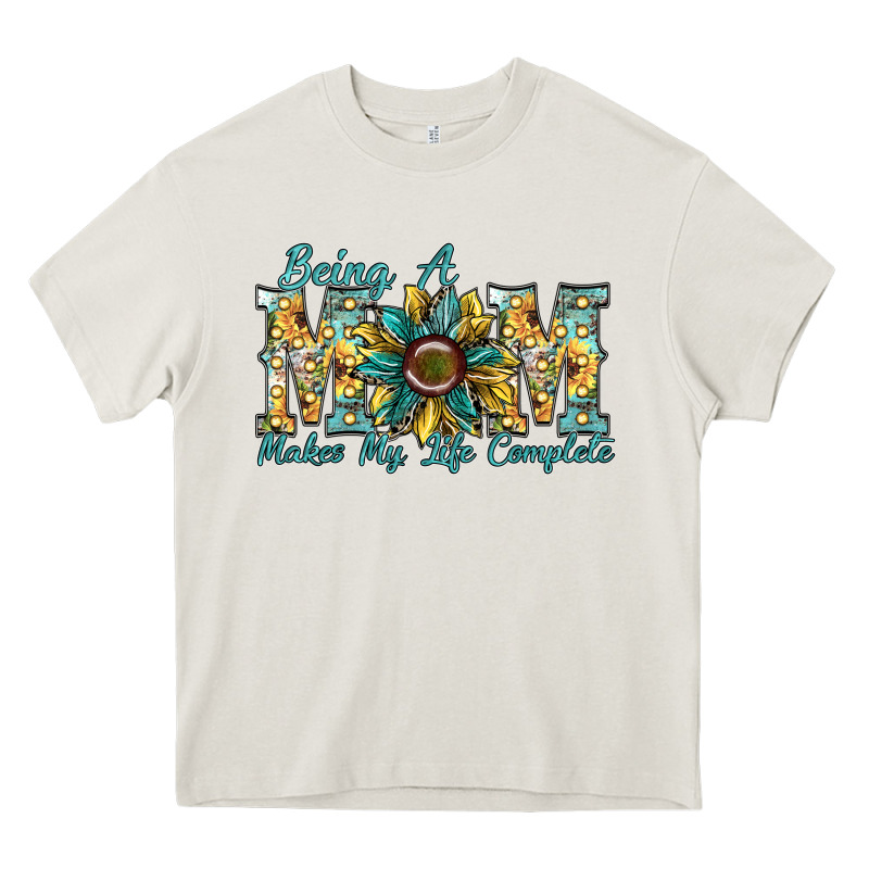 Being A Mom Makes My Life Complete Heavy Core Tee by SublimationCraftShop | Teevron