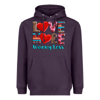 Plum love more worry less Heavyweight Hoodie - AdoDesignShop