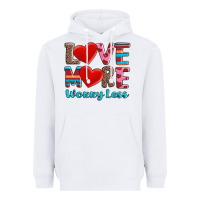 White love more worry less Heavyweight Hoodie - AdoDesignShop
