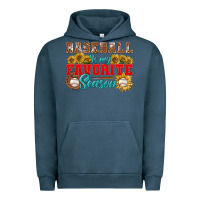 Pigment Midnight Navy baseball is my favorite season Urban Hoodie - BundleAndBundleShop