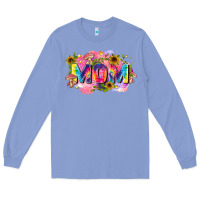 Colony Blue tie dye mom Long Sleeve Tee - Zillion Design Studio