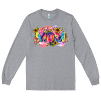 Heather Grey tie dye mom Long Sleeve Tee - Zillion Design Studio