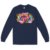 Navy tie dye mom Long Sleeve Tee - Zillion Design Studio