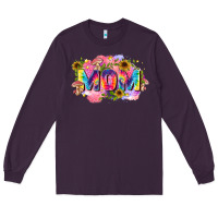 Plum tie dye mom Long Sleeve Tee - Zillion Design Studio