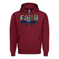 Burgundy can move faith mountains Zipper Hoodie - CowhideDigitalArt