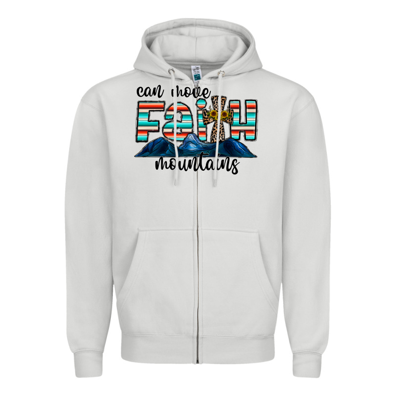 Can Move Faith Mountains Zipper Hoodie by CowhideDigitalArt | Teevron