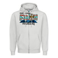 Dove Grey can move faith mountains Zipper Hoodie - CowhideDigitalArt