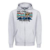 Heather Grey can move faith mountains Zipper Hoodie - CowhideDigitalArt