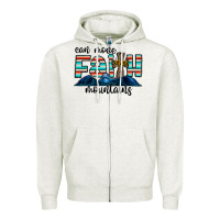 Oatmeal Heather can move faith mountains Zipper Hoodie - CowhideDigitalArt
